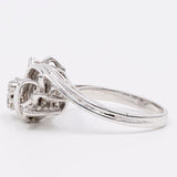 Vintage-Ring aus 18 Karat Weißgold mit Diamanten, 60er Jahre