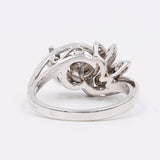 Vintage-Ring aus 18 Karat Weißgold mit Diamanten, 60er Jahre