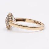 Vintage-Diamantring aus 9-karätigem Gelbgold (0.15 ctw), 1994