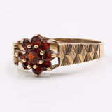 Vintage-Ring aus 9-karätigem Roségold mit Granaten, 70er Jahre