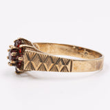 Vintage-Ring aus 9-karätigem Roségold mit Granaten, 70er Jahre