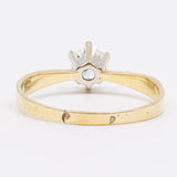 Vintage-Solitärring aus 14-karätigem Gelb- und Weißgold mit Diamant im Brillantschliff von 0.54 ct, 70er Jahre