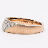 Vintage-Ring aus 14-karätigem Roségold mit Pavé-Diamant (0,26 ctw)