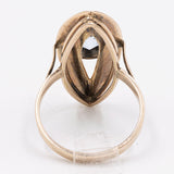 Vintage-Ring aus 9-karätigem Roségold mit hellblauem synthetischem Spinell, 40er Jahre