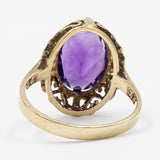 Vintage-Cocktailring aus 8-karätigem Gelbgold mit Amethyst (3.70 Karat), 70er Jahre