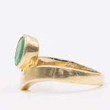 Vintage-Ring aus 14-karätigem Gelbgold mit Smaragd (0.45 ct), 70er Jahre