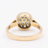 Antiker Ring aus 14-karätigem Gold mit Diamanten im Altschliff (0.28 ctw), 30er Jahre