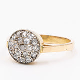 Antiker Ring aus 14-karätigem Gold mit Diamanten im Altschliff (0.28 ctw), 30er Jahre