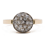 Antiker Ring aus 14-karätigem Gold mit Diamanten im Altschliff (0.28 ctw), 30er Jahre