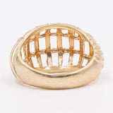 Vintage 14k gold basket ring, 70s