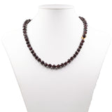 Vintage 18k yellow gold and garnet necklace, 50s