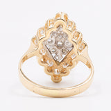 Винтажное кольцо из 14-каратного двухцветного золота с бриллиантом (0,70 карата), 70-е годы