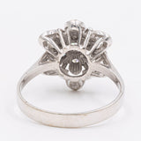 Винтажное кольцо из 14-каратного белого золота с бриллиантом бриллиантовой огранки (0,64 карата), 60-е годы
