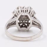 Винтажное кольцо из 14-каратного белого золота с бриллиантом (0,70 карата), 70-е годы