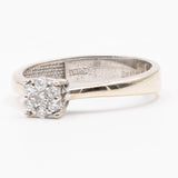 Винтажное кольцо с бриллиантом из белого золота 18 карат (около 0.21 карата), 70-е годы