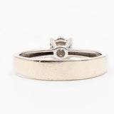 Винтажное кольцо с бриллиантом из белого золота 18 карат (около 0.21 карата), 70-е годы