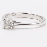 Solitaire ring in 18k white gold with old cut diamond (0,41ct)