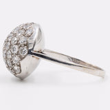 Vintage-Kuppelring aus 14-karätigem Weißgold und Diamant (1,80 ctw), 70er Jahre