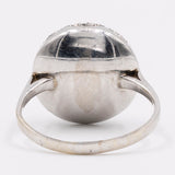 Винтажное куполообразное кольцо из белого золота 14 карат с бриллиантами (1,80 карата), 70-е годы