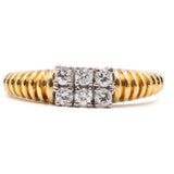 Винтажное кольцо из 18-каратного желтого золота с бриллиантом (0,30 карата), 70-е гг.