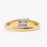 Vintage 18K yellow gold ring with brilliant cut diamonds (approx. 0.30ctw), 70s