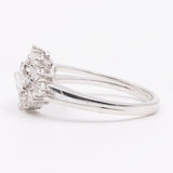 *réservé* VENTE Bague vintage en or blanc 18 carats et diamants (0,84 ct), années 60