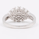 *зарезервировано* РАСПРОДАЖА Винтажное кольцо из 18-каратного белого золота с бриллиантами (0,84 карата), 60-е гг.