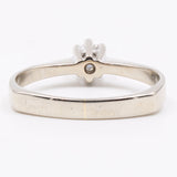Vintage 14k white gold solitaire ring with diamond (0,17ct), 70s