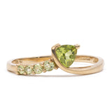 Anello vintage in oro giallo 9k con peridoti