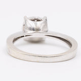 Anello vintage in oro bianco 9k con diamanti (0.43ctw)
