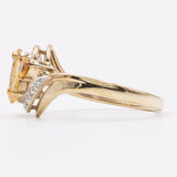 Vintage-Ring aus 9-karätigem Gelbgold mit Heliodorus (1 Karat) und Diamanten, 2002