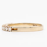 Anello vintage a riviera in oro giallo 14k con diamanti (0,22ctw), anni '70