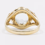 Anello vintage in oro giallo 14k con acquamarina (3ct), anni '70