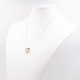 Catenina vintage con ciondolo a cuore in oro giallo 9k