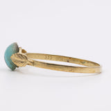 Anello vintage in oro giallo 8k con turchese