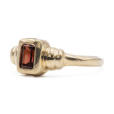 Vintage 9k Yellow Gold Garnet Ring