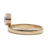 Vintage 14k yellow gold ring with aquamarine (0,50ct), 70s