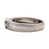 Vintage Riviera ring in 18k white gold with diamonds (0,70ctw), 70s