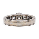 Vintage Riviera ring in 18k white gold with diamonds (0,70ctw), 70s