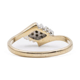 Bague diamant vintage en or jaune 9 carats (0,16 ct)