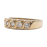 Vintage Riviera Ring in 9k Yellow Gold with Diamonds (0,25ctw)