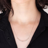 Vintage platinum crescent moon diamond necklace (1ctw)