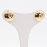 Orecchini vintage in oro giallo 18k e diamanti (0,35ctw), anni '70