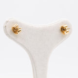 Boucles d'oreilles vintage en or jaune 18 carats et diamants taille brillant (environ 0.35 ct), années 70