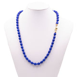 Collana vintage con lapizlazzuli e susta in oro giallo 9k