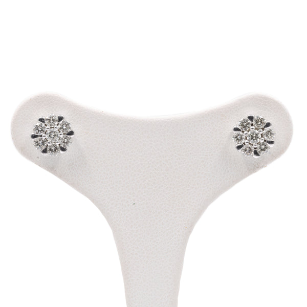 Orecchini vintage in oro bianco 14k con diamanti (1ctw)