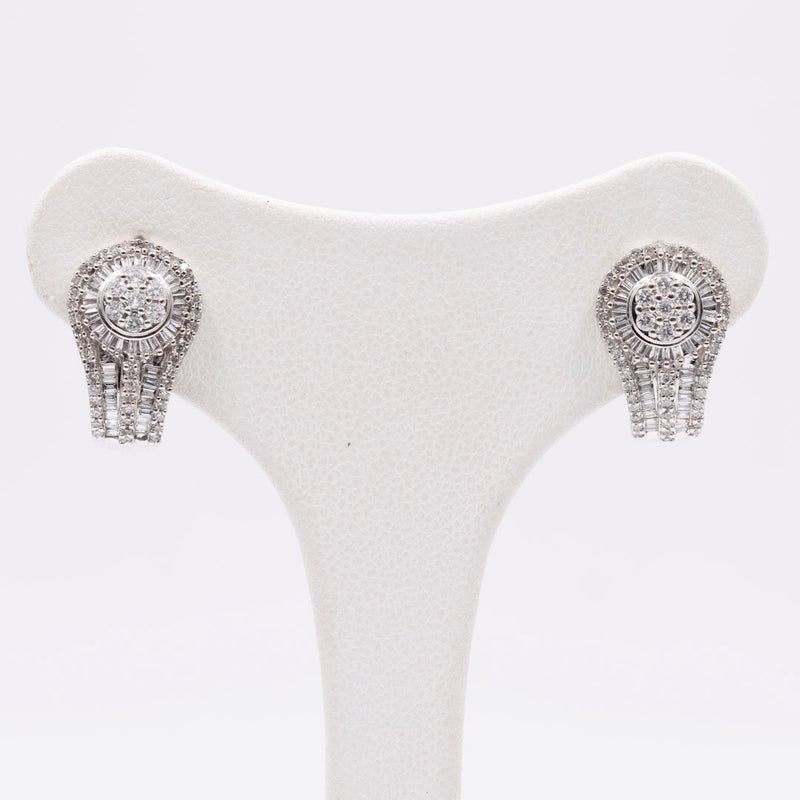 Orecchini Argento 925 Zirconia Cubica Orecchini A Lobo Simbolo Ok 10x7 Mm Con Zirconi Bianchi In Argento 925 Placcato Oro Bianco Orecchini Bottoncini 10 Mm
