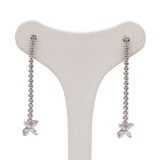 Orecchini pendenti in oro bianco 18k e 14k con diamanti (0.92ctw)