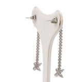 Orecchini pendenti in oro bianco 18k e 14k con diamanti (0.92ctw)