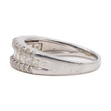 ANELLO A FASCIA IN PLATINO 900 E DIAMANTI (1 CTW)